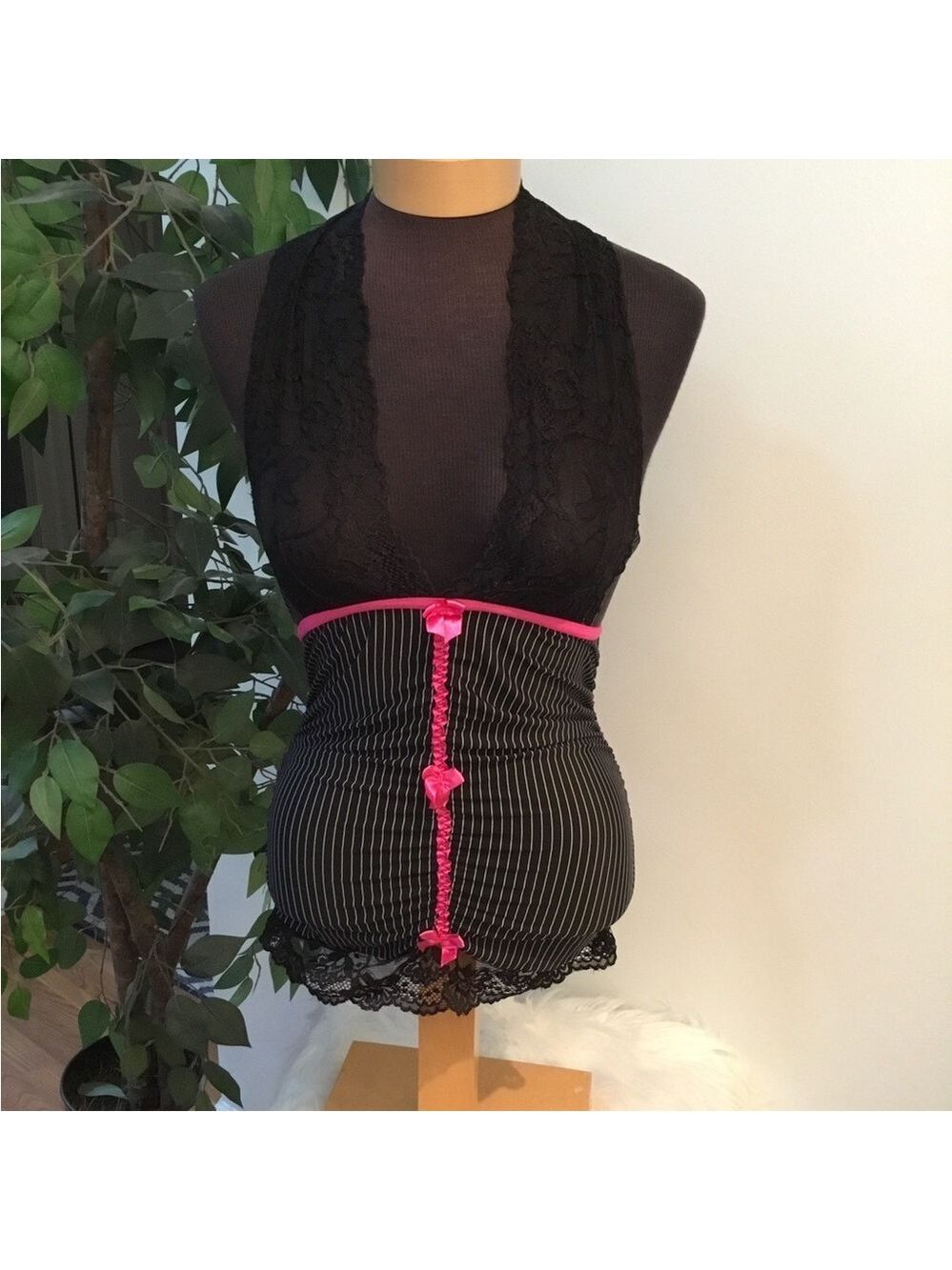 Seven Till Midnight halter style lingerie top only Womans One Size